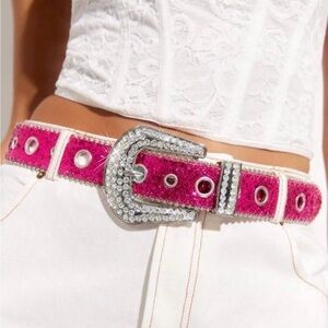 Pink Rhinestone Belt